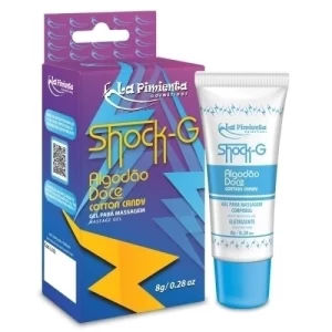 Linha SHOCK G La Pimienta bisnaga 8g - Algodão Doce, Menta, Uva, Morango, Chiclete e Chocolate.
