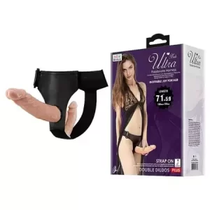 Cinta Peniana com 2 Próteses em Silicone - Reforçada e Ajustável
