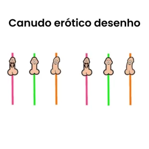 Canudo erótico desenho - 10 unidades