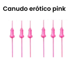 Canudo erótico pink - 10 unidades
